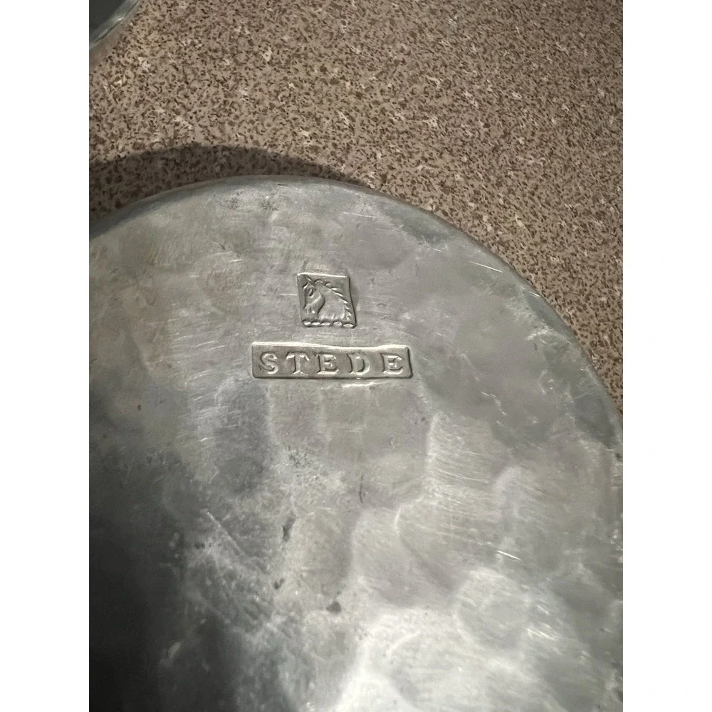 STEDE Vintage Aluminum Embossed Coasters Dogwood Flower And Leaves Set Of 3